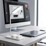 360° Adjustable Eye-Care Desk Lamp with Wireless Charging 15W 3-Color Dimming USB Study Lamp