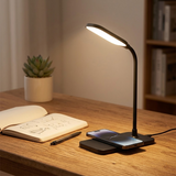 360° Adjustable Eye-Care Desk Lamp with Wireless Charging 15W 3-Color Dimming USB Study Lamp