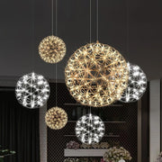 Elegant Stainless Luster Ball Pendant Light
