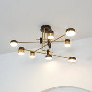 Conceptual Spider Linear-Metal Chandelier