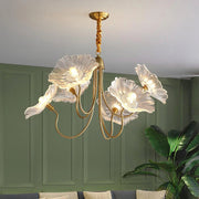 Classy LotusBloom Glass Chandelier