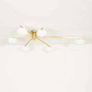 Abstract Linear Arm Glass Ceiling Light