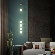 Refined Linea Orb Brass Wall Lamp