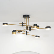 Conceptual Spider Linear-Metal Chandelier