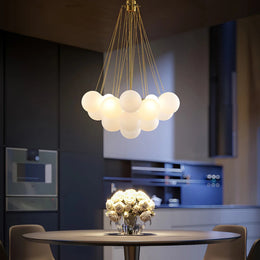 Trendy AquaSphere Glass Chandelier