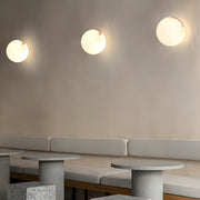 Trendy Alabaster Globe Wall Light