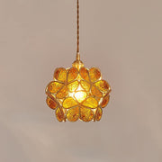 Chic Floral Glass Pendant Light