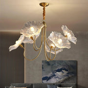 Classy LotusBloom Glass Chandelier