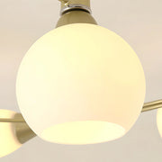 Modern Multi-Head Metal Loop Chandelier