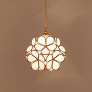 Chic Floral Glass Pendant Light