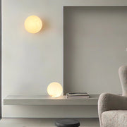 Trendy Alabaster Globe Wall Light