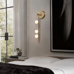 Modern Linear Brass Glass Wall Light