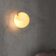 Trendy Alabaster Globe Wall Light