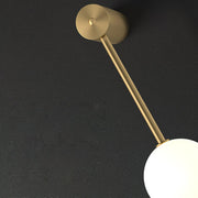 Refined Linea Orb Brass Wall Lamp