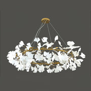 Traditional Gingko Ceramic Chandelier