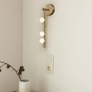 Modern Linear Brass Glass Wall Light
