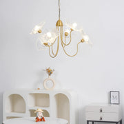 Classy LotusBloom Glass Chandelier