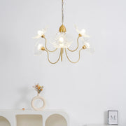 Classy LotusBloom Glass Chandelier