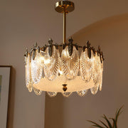 Intricate Round Glass Chandelier