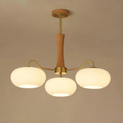 VIntage Round Glass-Shade Chandelier