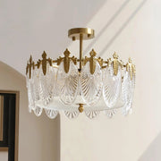 Intricate Round Glass Chandelier