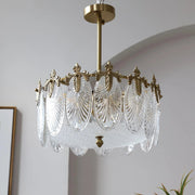 Intricate Round Glass Chandelier