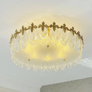 Intricate Round Glass Chandelier