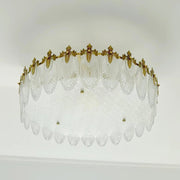 Intricate Round Glass Chandelier