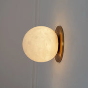 Trendy Alabaster Globe Wall Light