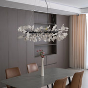 Traditional Gingko Ceramic Chandelier