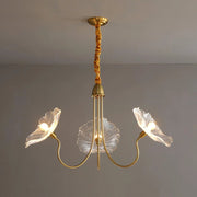 Classy LotusBloom Glass Chandelier