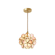 Chic Floral Glass Pendant Light