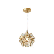 Chic Floral Glass Pendant Light