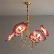 Classy LotusBloom Glass Chandelier