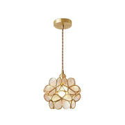 Chic Floral Glass Pendant Light