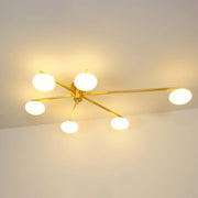 Abstract Linear Arm Glass Ceiling Light