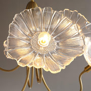Classy LotusBloom Glass Chandelier