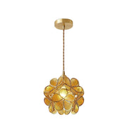 Chic Floral Glass Pendant Light