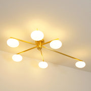 Abstract Linear Arm Glass Ceiling Light