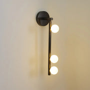 Modern Linear Brass Glass Wall Light