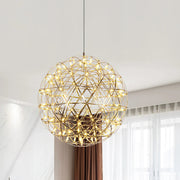 Elegant Stainless Luster Ball Pendant Light