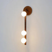 Modern Linear Brass Glass Wall Light