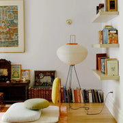 Oriental Round Paper Shade Lamp